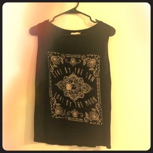 Black U-Neck Tank top